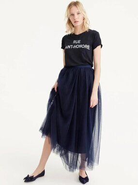 J.Crew Navy Tulle Ball Skirt Size 6